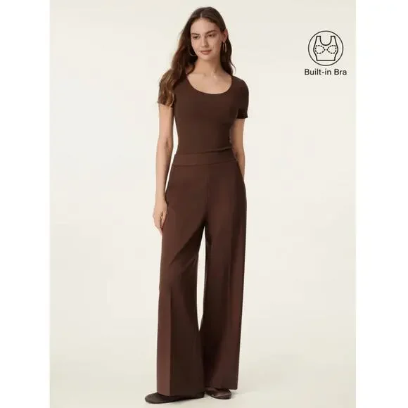 OGL Scoop Neck Short Sleeve Cotton New Airy Brami NWT SIZE XS - Picture 2 of 2